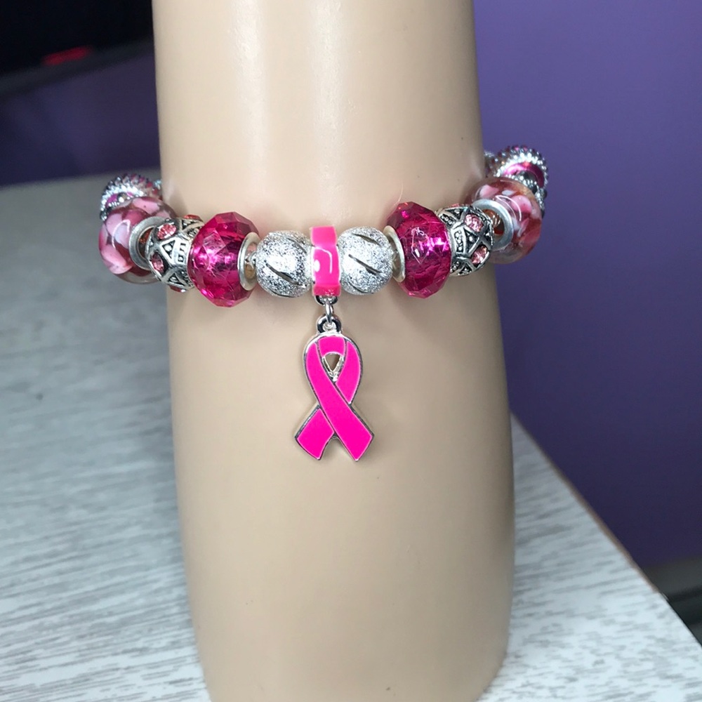 Beautiful breast cancer awareness bracelet